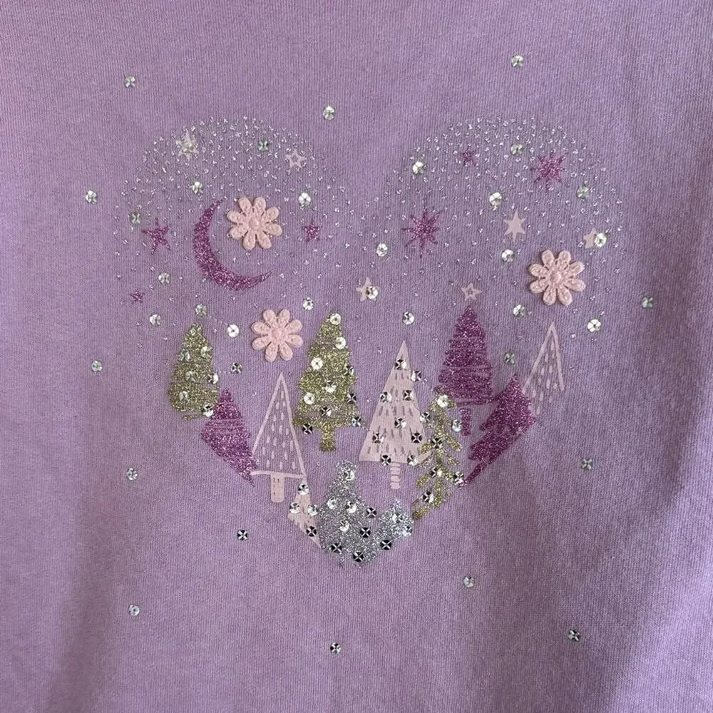 Carter's Purple Kids Heart fleece Sweatshirt size 5T